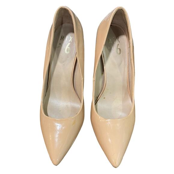 Mix No. 6 Cream Patent Leather Heels Sz 8 - Picture 2 of 10